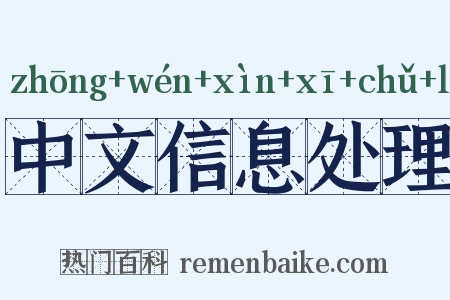 中文信息处理是什么意思的图片